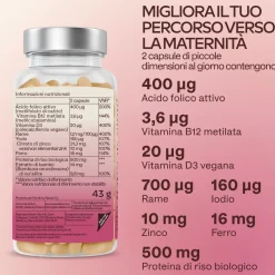 Aavalabs Acido Folico 400 μg | Per gravidanza e maternità | 120 capsule