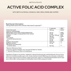 Aavalabs Acido Folico 400 μg | Per gravidanza e maternità | 120 capsule