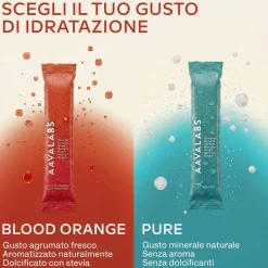 Aavalabs Elettroliti Arancia Rossa | Magnesio, Potassio e Vitamina C | Stick Senza Zuccheri