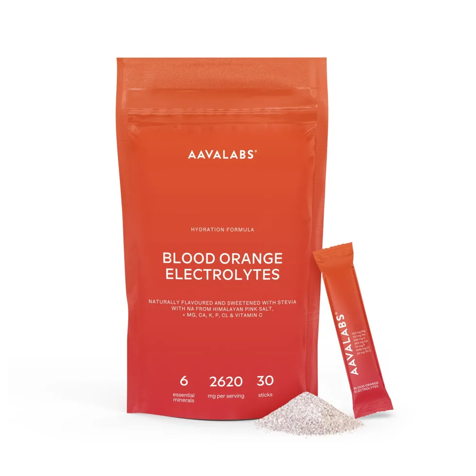 Aavalabs Elettroliti Arancia Rossa | Magnesio, Potassio e Vitamina C | Stick Senza Zuccheri