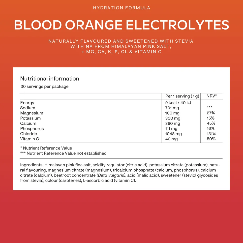 Aavalabs Elettroliti Arancia Rossa | Magnesio, Potassio e Vitamina C | Stick Senza Zuccheri