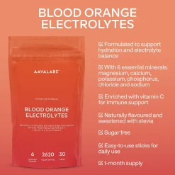 Aavalabs Elettroliti Arancia Rossa | Magnesio, Potassio e Vitamina C | Stick Senza Zuccheri