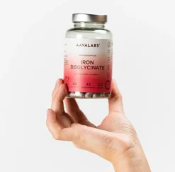 Aavalabs Ferro Bisglicinato e Vitamina C | Alto dosaggio, vegano | Scorta 4 mesi