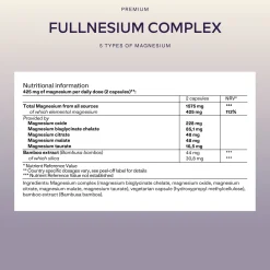 Aavalabs Fullnesium® Complesso Magnesio 5-in-1, 1651 mg | Magnesio elementare premium | 180 capsule