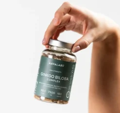 Aavalabs Ginkgo Biloba 7500mg | Bacopa, ginseng e vitamina B | Scorta 6 mesi