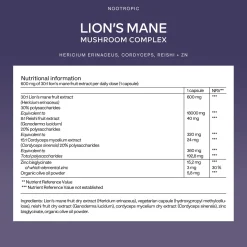 Aavalabs Lion's Mane (Hericium Erinaceus) 18.000 mg, 30:1 | Reishi e Cordyceps | Scorta per 4 mesi