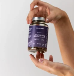 Aavalabs Lion's Mane (Hericium Erinaceus) 18.000 mg, 30:1 | Reishi e Cordyceps | Scorta per 4 mesi