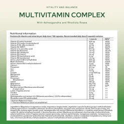 Aavalabs multivitaminico vegano 120cps | 25 vitamine e minerali | qualità premium i senza additivi