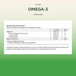 Aavalabs Omega 3 Vegano da Alghe | 750 mg DHA + 300 mg EPA | Forma TG | 90 Capsule