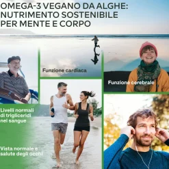 Aavalabs Omega 3 Vegano da Alghe | 750 mg DHA + 300 mg EPA | Forma TG | 90 Capsule