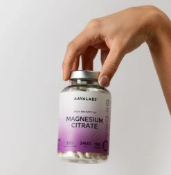 Aavalabs Tri-Magnesio Citrato 2400 mg | Alta biodisponibilità, vegano | 180 capsule