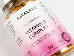 Aavalabs Vitamina B Complex Vegano | Ad alto dosaggio, con B12, B6, B1, B9... | Scorta 6 mesi
