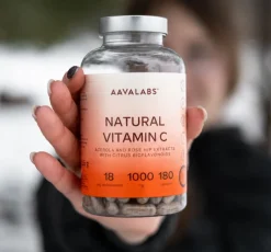 Aavalabs Vitamina C Naturale 1.000 mg da Estratto di Frutta | Assorbimento Potenziato | 100% Vegana