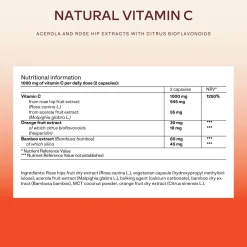 Aavalabs Vitamina C Naturale 1.000 mg da Estratto di Frutta | Assorbimento Potenziato | 100% Vegana