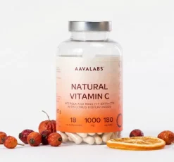 Aavalabs Vitamina C Naturale 1.000 mg da Estratto di Frutta | Assorbimento Potenziato | 100% Vegana