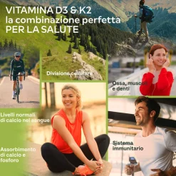 Aavalabs Vitamina D3 K2 | 2000 UI D3 + 100 µg K2 MK-7 All-Trans | Olio d'Oliva | 180 Softgel