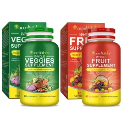 Acentiallabs Set di capsule multivitaminiche a base di frutta e verdura (Superfood vegetali)
