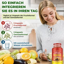 Acentiallabs Set di capsule multivitaminiche a base di frutta e verdura (Superfood vegetali)