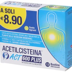 Acetilcisteina ACT 600 Plus Bustine Gusto Agrumi