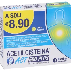 Acetilcisteina ACT 600 Plus Bustine Gusto Agrumi