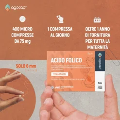 Acido Folico vitamina (vitamina B9) per la gravidanza 400 cpr