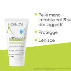 A-Derma Dermalibour+ Barrier Crema isolante lenitiva, pelle irritata, 50ml