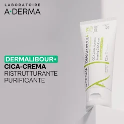 A-DERMA Dermalibour+ CICA-Crema ristrutturante purificante per pelle irritata e arrossata 100 ml