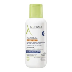 A-Derma Exomega Control Crema notte emolliente ristrutturante 400ml - Pelle secca a tendenza atopica, prurito notturno