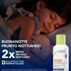 A-Derma Exomega Control Crema notte emolliente ristrutturante 400ml - Pelle secca a tendenza atopica, prurito notturno