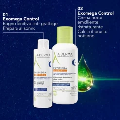 A-Derma Exomega Control Crema notte emolliente ristrutturante 400ml - Pelle secca a tendenza atopica, prurito notturno