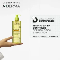 A-Derma Exomega Control Olio Lavante Emolliente Anti-grattage 500ml - Pelle secca a tendenza atopica, prurito
