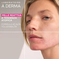 A-DERMA EXOMEGA VISO Gel-Crema Lenitiva, Pelle Reattiva e Atopica