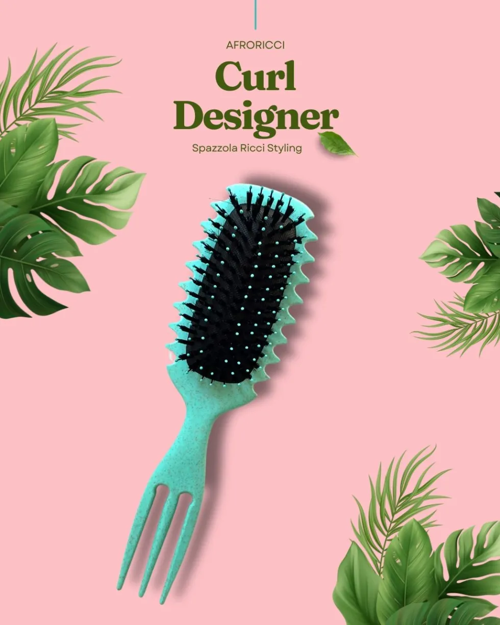 Afroricci Spazzola Curl Designer - Colore Verde