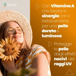 Agocap Betacarotene integratore abbronzante – Abbronzatura intensa e naturale, anche su pelli chiare