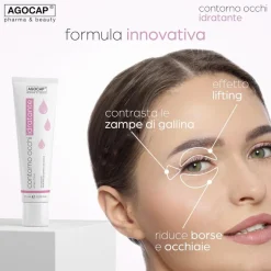 agocap - Contorno Occhi Idratante e Antirughe con Olio d'Oliva e Acido Ialuronico