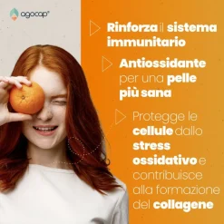 agocap - Integratore a base di Vitamina C con Bioflavonoidi da Agrumi e Rosa Canina