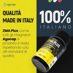 agocap - Integratore alimentare ZMA a base di Zinco, Magnesio e Vitamina B6 - Recupero sportivo