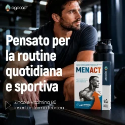 AGOCAP MENACT Integratore Uomo con Maca, Arginina, Taurina, Zinco e Vitamina B6