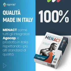AGOCAP MENACT Integratore Uomo con Maca, Arginina, Taurina, Zinco e Vitamina B6