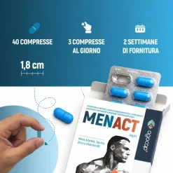 AGOCAP MENACT Integratore Uomo con Maca, Arginina, Taurina, Zinco e Vitamina B6