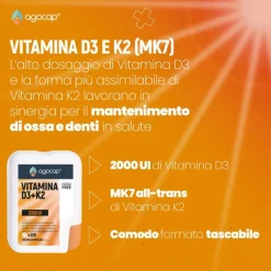 agocap - Vitamina D3-K2 per il Benessere di Ossa e Sistema Immunitario
