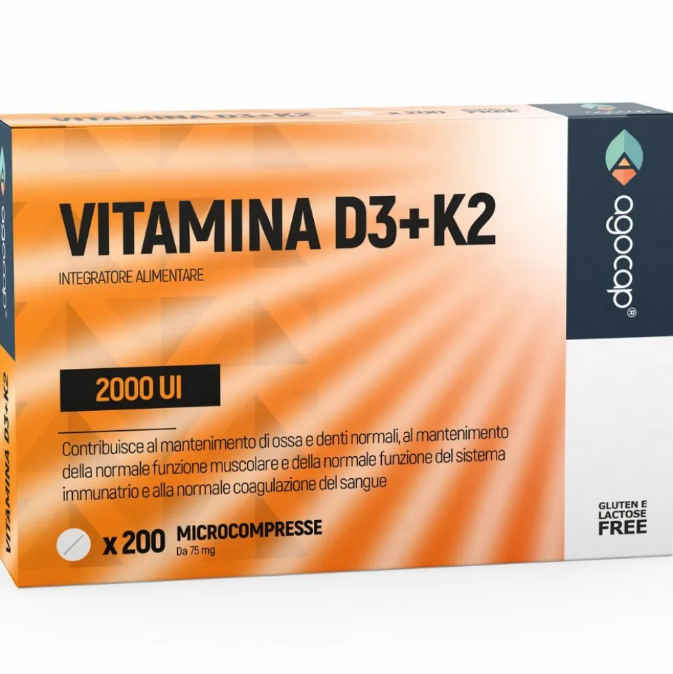 agocap - Vitamina D3-K2 per il Benessere di Ossa e Sistema Immunitario