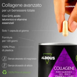 Aldous Capsule di Collagene + Acido Ialuronico + Coenzima Q10