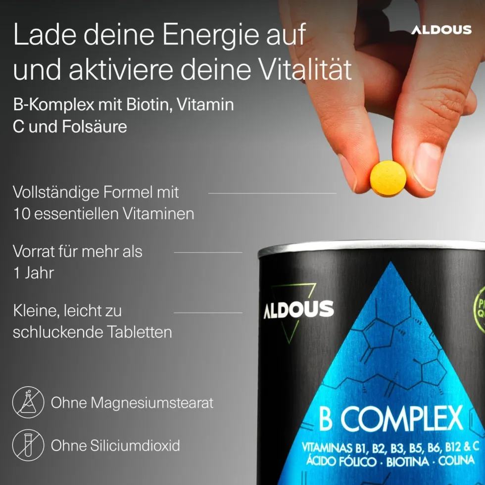 Aldous Compresse di Complesso di Vitamine B con Vitamina C