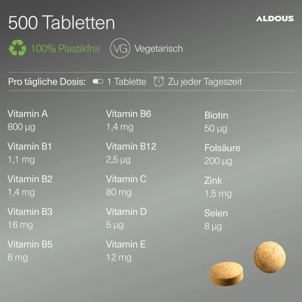 Aldous Compresse Multivitaminiche