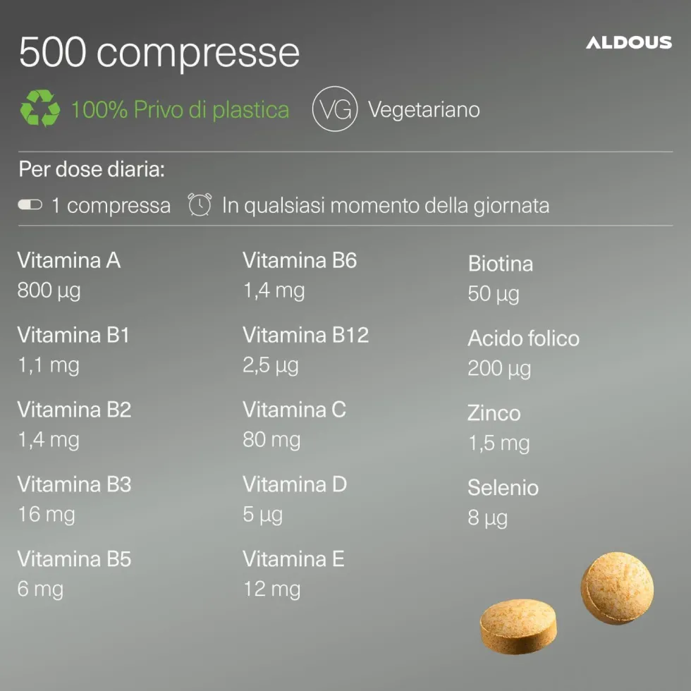 Aldous Compresse Multivitaminiche