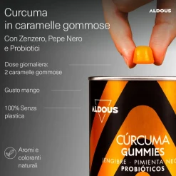 Aldous - Curcuma con Probiotici Gummies - Antinfiammatorio Naturale