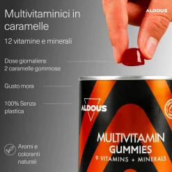 Aldous - Multivitaminico per Bambini Gummies - Energie, Difese Immunitarie