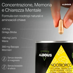 Aldous - Nootropico - Concentrazione, Memoria, Energia