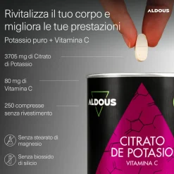 Aldous - Potassio Citrato - Muscoli, Stanchezza